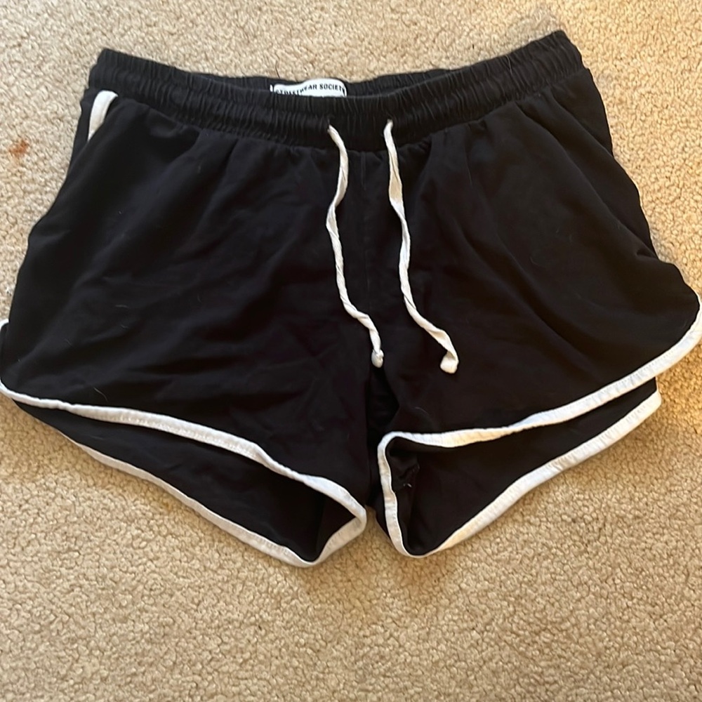 “Streetweat Society” Black athletic shorts